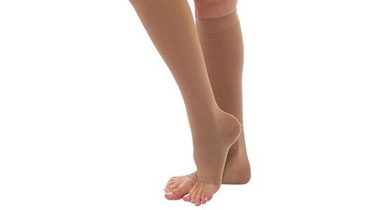 Medical compression stockings ivory color