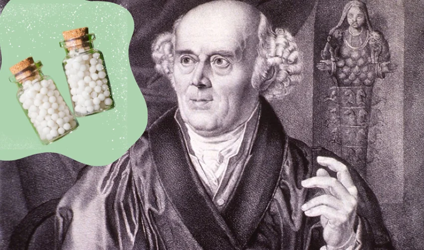 Samuel Hahnemann the German founder of homeopathy,